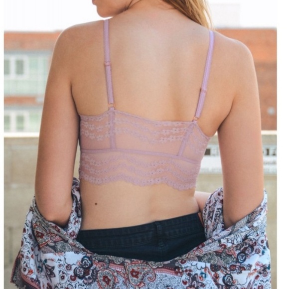 32B TO 38B LAVENDER LACE BRALETTE - Picture 3 of 4
